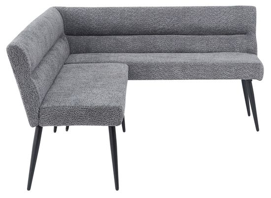 Monza Grey Fabric Corner Dining Bench - LHF
