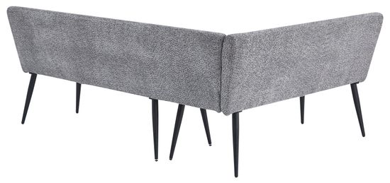 Monza Grey Fabric Corner Dining Bench - LHF