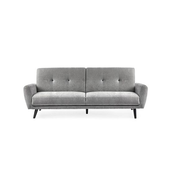 Monza Grey Mobus Fabric 3 Seater Click-Clack Sofabed