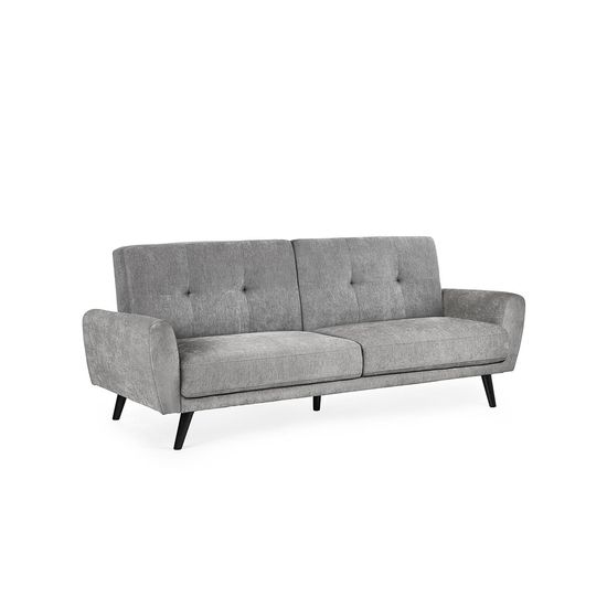 Monza Grey Mobus Fabric 3 Seater Click-Clack Sofabed