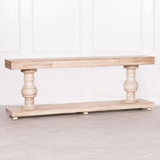 Clearance - Mango Wood 2 Drawer Large Console Table - FSS15830