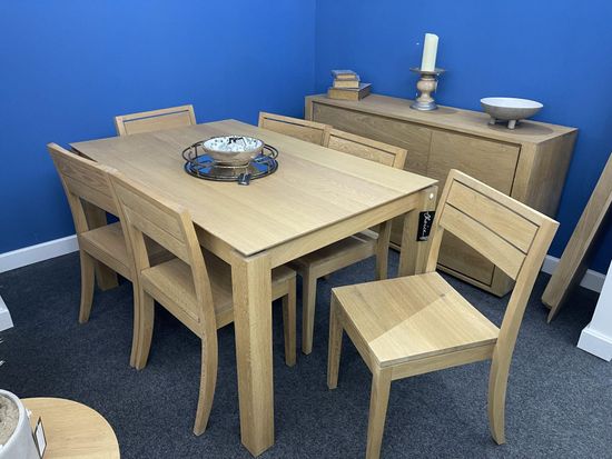 EX Display - Ethnicraft Slice Oak 6-10 Seater Extending Dining Table