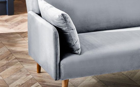 Andi Grey Fabric 2 Seater Click Clack Sofa Bed