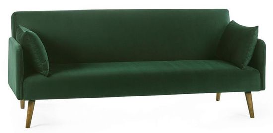 Andi Green Fabric 2 Seater Click Clack Sofa Bed