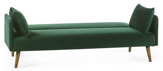 Andi Green Fabric 2 Seater Click Clack Sofa Bed