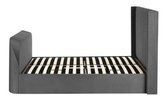Clara Dark Grey Fabric Liftup Ottoman Tv Bed