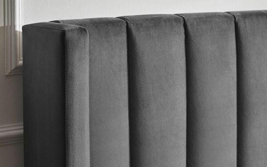 Clara Dark Grey Fabric Liftup Ottoman Tv Bed