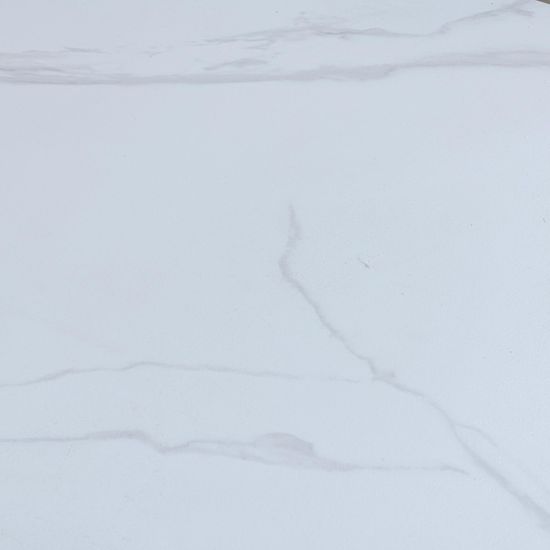 Hayden White Ceramic Extending Dining Set - Ion Beige Velvet Fabric Swivel Dining Chair