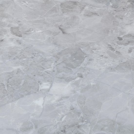 Milan Grey Marble Dining Set - Knocker Back Black Velvet Fabric Dining Chair with Chrome Legs