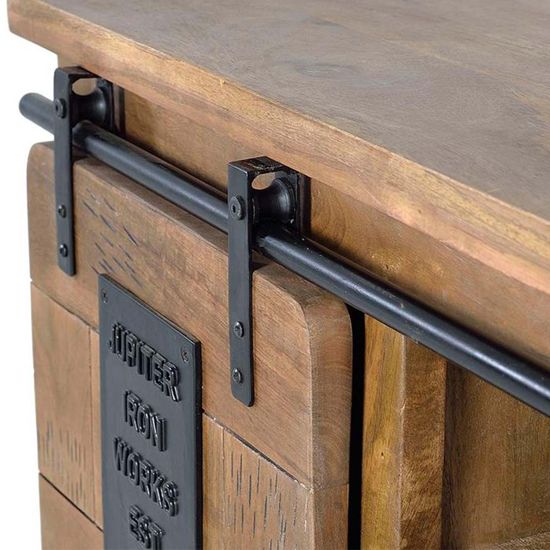 Iron Works Mango Wood Storage Small TV Unit
