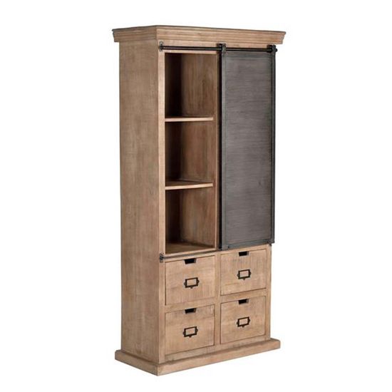 Irondale Mango Wood 1 Door Display Cabinet