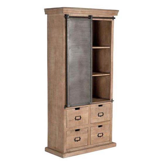 Irondale Mango Wood 1 Door Display Cabinet