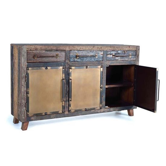 Pemberton Railway Wood 2 Door Medium Sideboard - 150cm