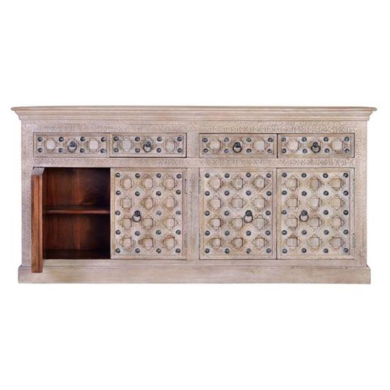 Arezzo Mango Wood 4 Door Extra Large Sideboard - 190cm