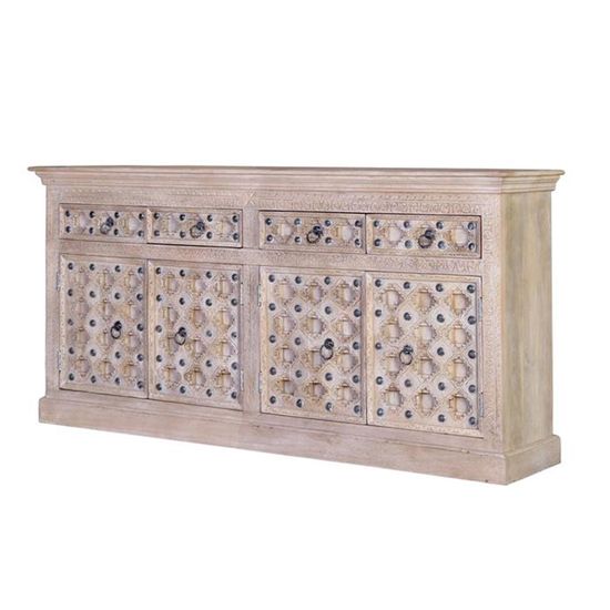 Arezzo Mango Wood 4 Door Extra Large Sideboard - 190cm