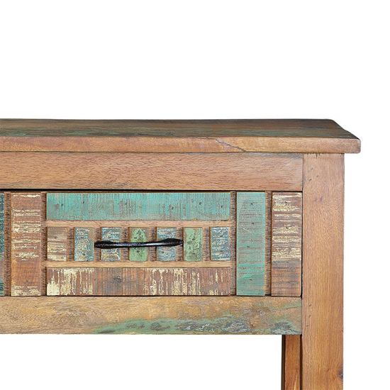 Zangird Recycled Wood 2 Drawer Console Table