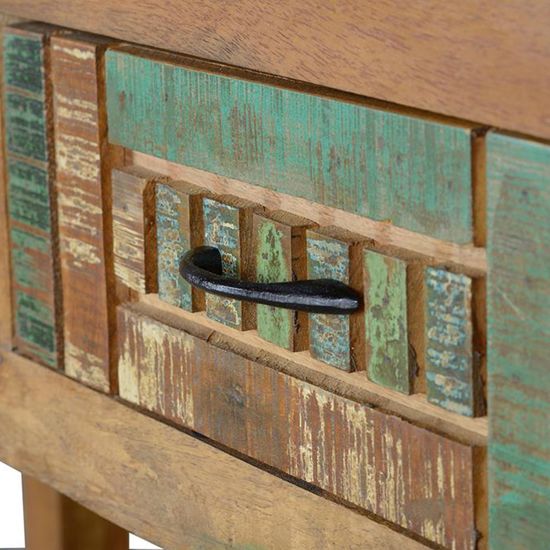 Zangird Recycled Wood 2 Drawer Console Table