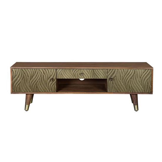 Hamlin Textured Mango Wood Storage TV Unit