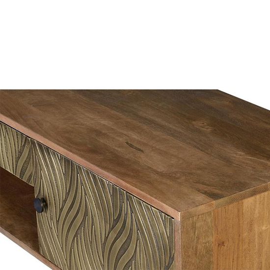 Hamlin Textured Mango Wood Storage TV Unit