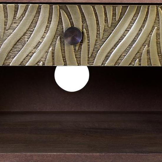 Hamlin Textured Mango Wood Storage TV Unit