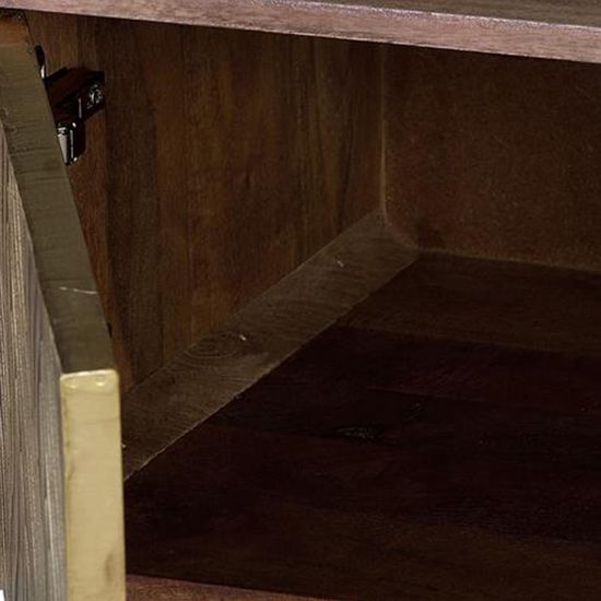 Hamlin Textured Mango Wood Storage TV Unit