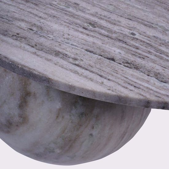 Libra Salento Grey Marble Round Coffee Table