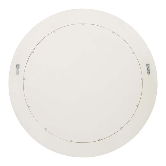 Libra Aspen White Bone Inlay Round Mirror