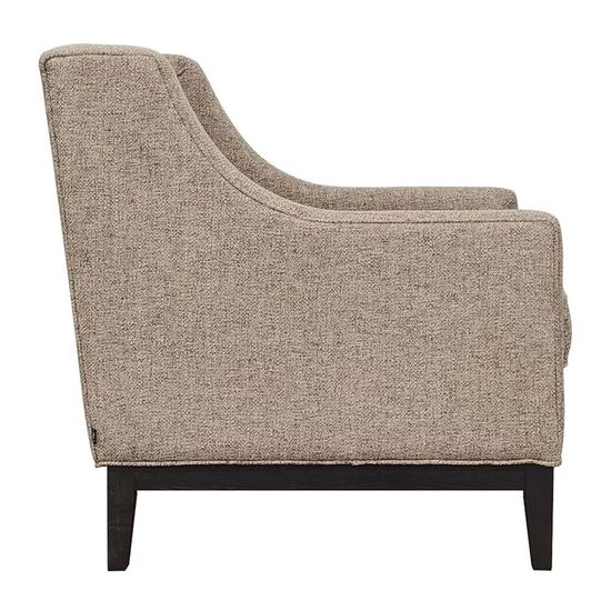 Libra Theodore Dark Taupe Buttoned Armchair