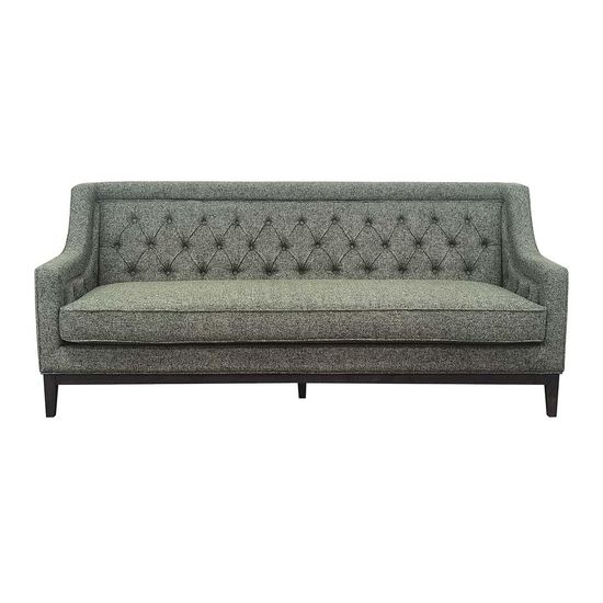 Libra Theodore Forest Green Buttoned 3 Seater Sofa