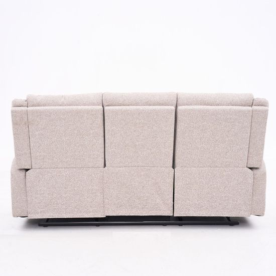 Ellison Cream Fabric 3 Seater Manual Recliner Sofa