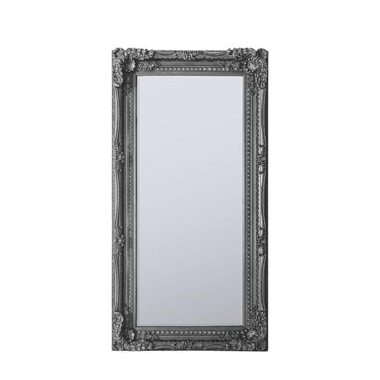 Clearance - Carved Louis Silver Leaner Rectangular Mirror - 89.5cm x 175.5cm - A216