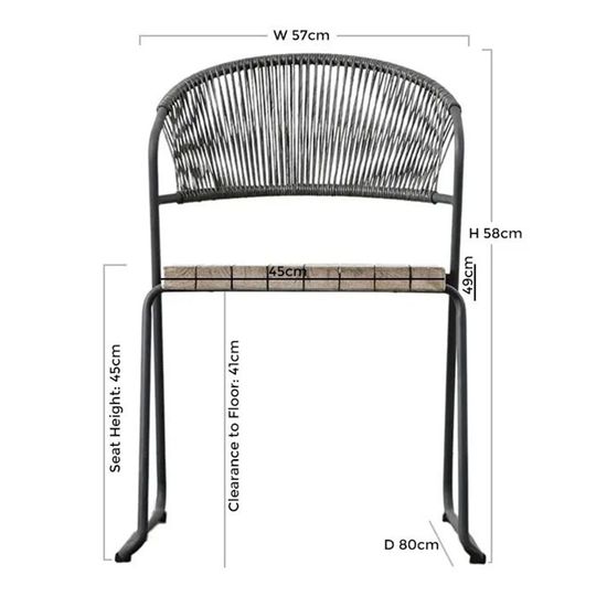 Clearance - Set of 6 Nardo Outdoor Dining Chair - A112/13/99