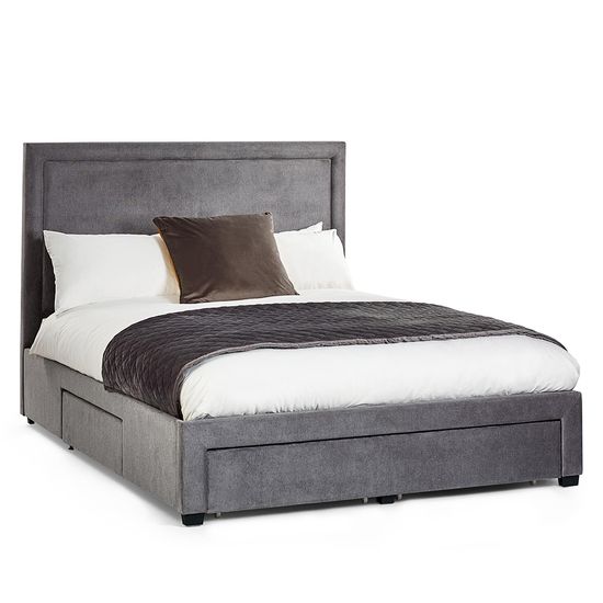 Mayfair Grey Fabric 4 Drawer Storage Bed - Sizes Available