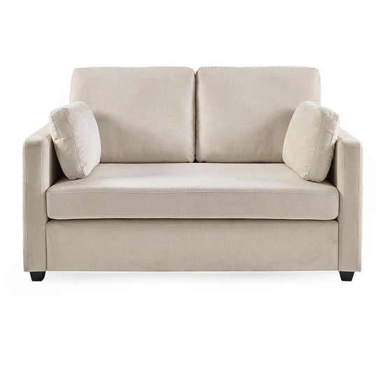 Ottilie Beige Fabric 2 Seater Sofa