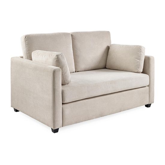 Ottilie Beige Fabric 2 Seater Sofa