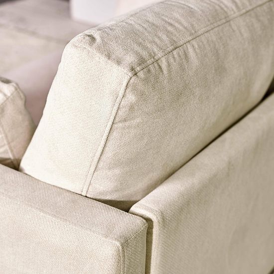 Ottilie Beige Fabric 2 Seater Sofa