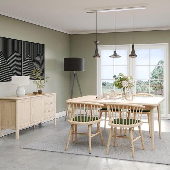 2 x Twyford Green Curved Dining Chair