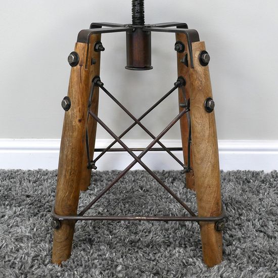 Dutch Industrial Style Adjustable Round Stool