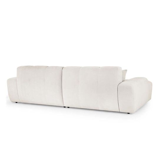 Jacob Cream Fabric Corner Sofa - LHF