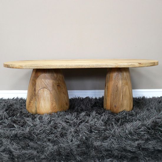 Dutch Mango Wood Oval Coffee Table
