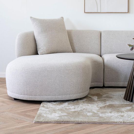 Kingston Natural Fabric Lounge Sofa - LHF