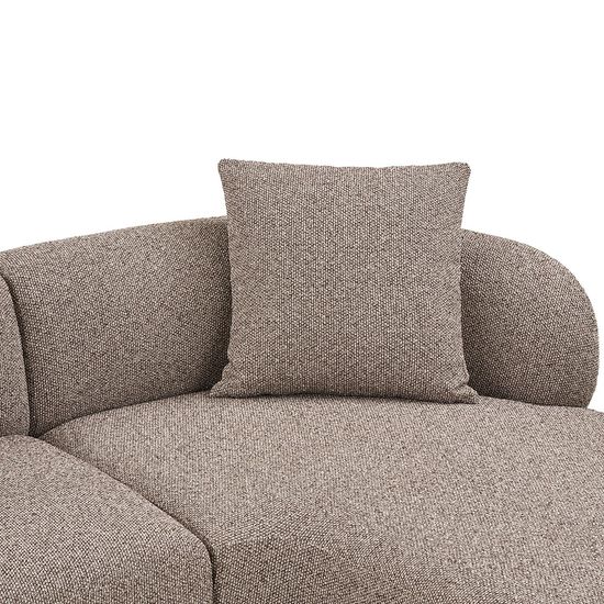 Kingston Brown Fabric Lounge Sofa - RHF