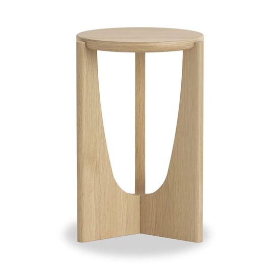Cara Oak Round Side Table