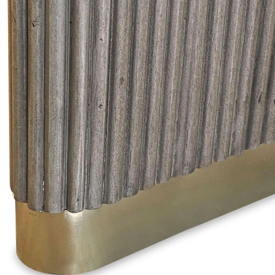 Isabella Grey Fluted Bed - Sizes Available