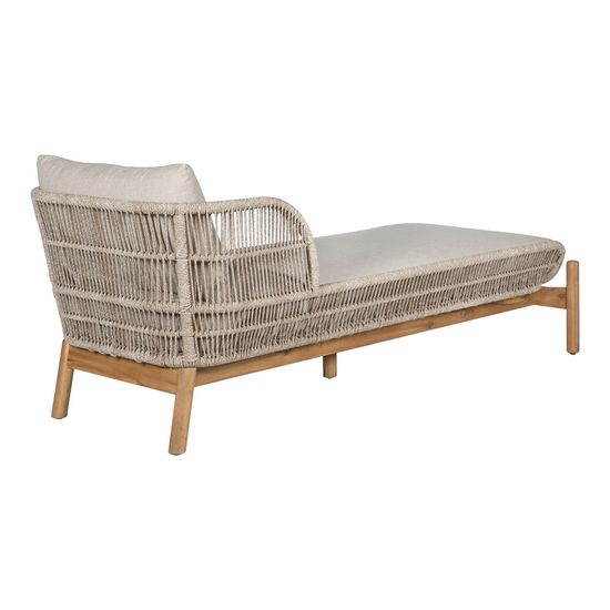Terracina Beige Rope Garden Sun Lounger