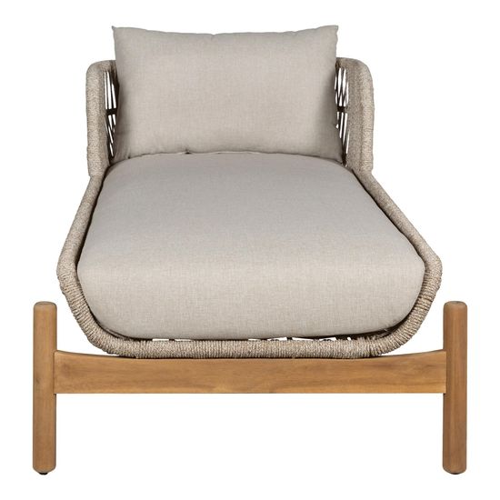 Terracina Beige Rope Garden Sun Lounger