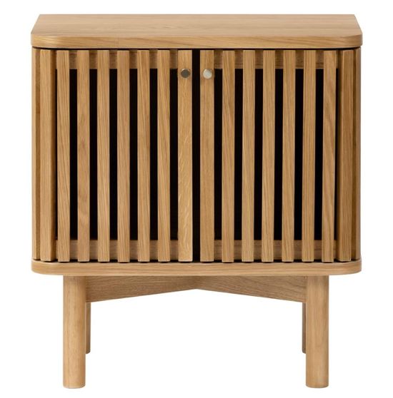 Soho Oak 2 Door Slatted Bedside Table