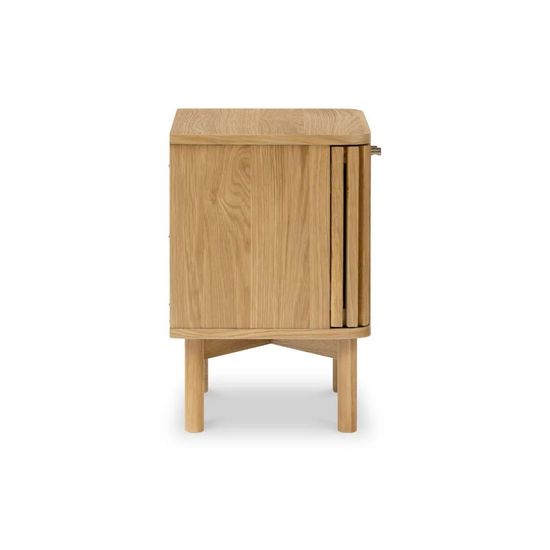 Soho Oak 2 Door Slatted Bedside Table