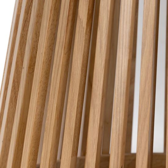 Soho Oak 4 Seater Round Dining Table with Slatted Base - 120cm