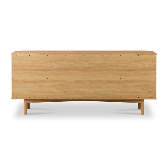 Soho Oak 4 Door Slatted Large Sideboard